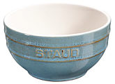 Staub mixing bowl round antik turquoise ceramic