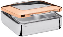 CBS Window chafing dish copper with insert GN 2/3
