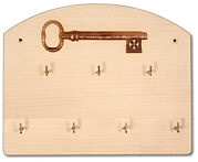 Key-board with 7 hooks and branding