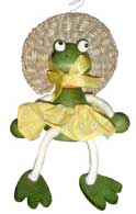 Schwingfigur Froschfrau mit Kleid