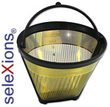 seleXions Scala Kaffeefilter Gold für 2-6 Tassen, mit Maßeinteil.
