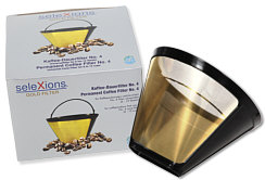 seleXions Kaffeefilter Gold, für 6-12 Tassen, m.Füllstandsanzeige