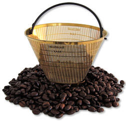 seleXions Scala Kaffeefilter Gold für 6-12 Tassen, Ganzmetall