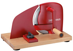 Zassenhaus bread slicer Pure, hand-operated, red