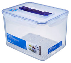 Container rectangular w. handle and drainage tray 10,0 l
