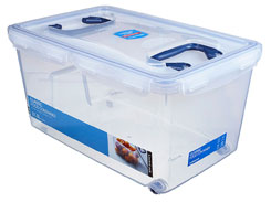Storage-box rectangular w. handle 21,0 l, 2 wheels
