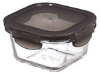 LocknLock oven glass, Deckel grau, quadr. 300 ml