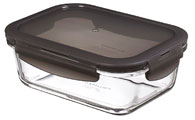 LocknLock oven glass, Deckel grau, rechteck. 630 ml