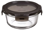 LocknLock oven glass, Deckel grau, rund 380 ml